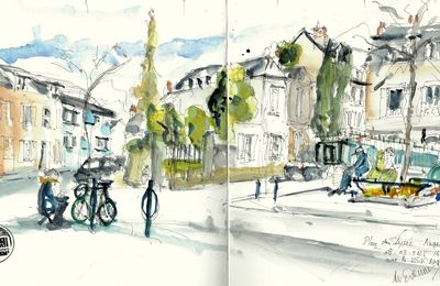 Place du Lycée , Angers pour notre rencontre mensuelle des UrbanSketchers 