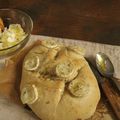 Fougasse au chèvre, miel et thym