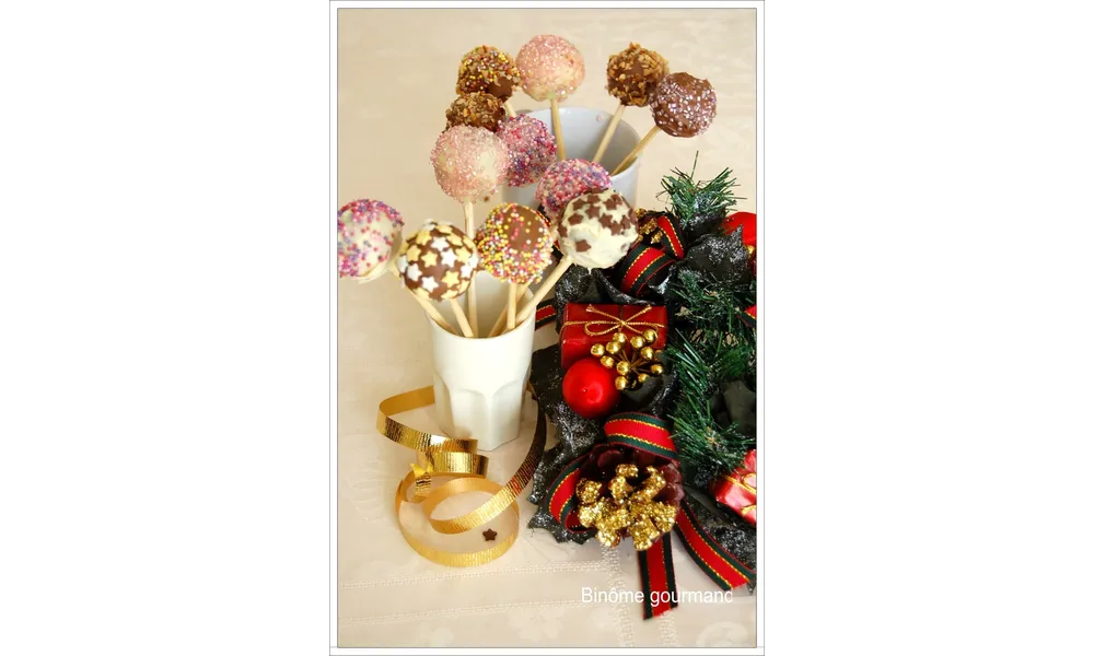 Cake pops de Noël au chocolat