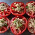 Tomates et graines de sésame au four