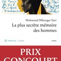 La plus secrète mémoire des hommes de Mohamed Mbougar Sarr