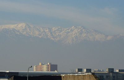 Vue de Santiago sur les Andes
