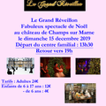 Sortie Spectacle Le Grand Réveillon au Château de Champs-sur-Marne Dimanche 15 décembre