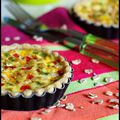 Tartelettes crousti-fondantes aux poivrons, fromage blanc et flocons d'épeautre