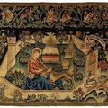 Tapisserie Vallée du Rhin ou Bâle (?). l'Annonciation dans un jardin clos. Vers 1480-1500