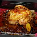 Poulet rôti aux olives et tomates séchées