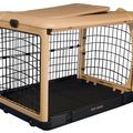Pet Gear The Other Door Steel Crate with Fleece Pad for cats and dogs up to 30-pounds, Tan