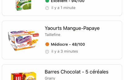 Yuka une application qui scanne et qui vous informe sur la qualité des aliments que vous achetez 