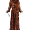 Yves Saint Laurent Haute Couture. Robe du soir & deux blouses imprimées panthère 