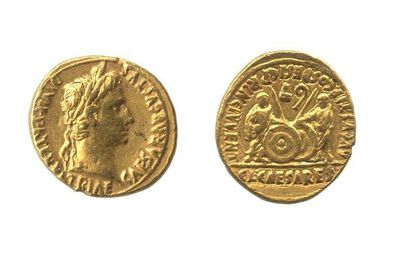 Auguste (27 av J.C. - 14 apr. J.C.), Aureus (7-6 av. J.C.)