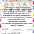 Kermesse : Appel aux parents