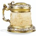 Chope en ivoire monté en argent et vermeil, par Johann Baptist I Weinold, Augsbourg, vers 1640