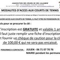 REOUVERTURE DES COURTS DE TENNIS