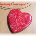 Pendentif Coeur Mokumé