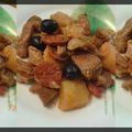 Sauté de veau au chorizo/olives noires et pomme de terre 