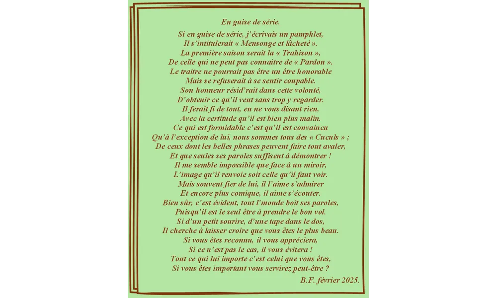 En guise de série