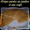 Crêpes garnies au jambon et aux oeufs