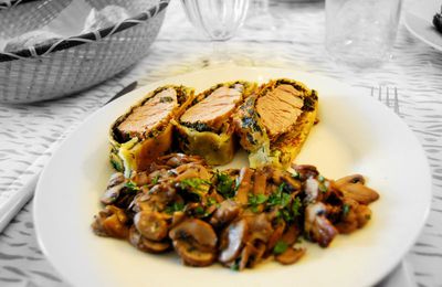 #253 - Filet mignon de porc en croûte d'herbes et champignons de Paris