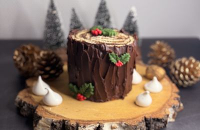 Bûche verticale au chocolat très simple