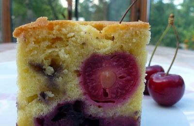 Gâteau-clafoutis aux cerises 