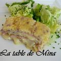 Roulé de pommes de terre comme une tartiflette