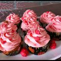 Cupcakes aux pralines roses