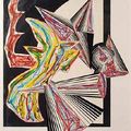 Frank STELLA (né en 1936 à Malden, Etats-Unis). THEN CAME DEATH AND TOOK THE BUTCHER, 1984