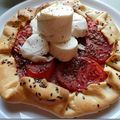 Tarte rustique tomates et burrata