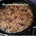 Risotto aux aubergines et aux champignons secs de Papy.