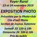 Expo ATELIER PHOTO Caudrot 23-24 novembre 2019