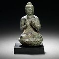 A bronze figure of Sakyamuni Buddha. Late Tang/Song Dynasty