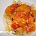 Farfalle, courge et tomate