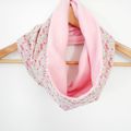 Snood - Tour de cou Liberty Eloïse rose et polaire rose