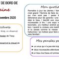 Carnet de bord du 11 au 17 novembre 2020