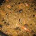 Ca bouillone, ça bouillone... Risotto ivre aux crevettes et piment d'espelette !