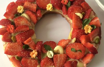 tarte couronne aux fraises