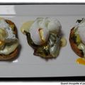TARTINE AU POIREAU, OEUF MOLLET ET BRIE