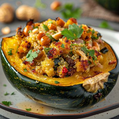 Courge Farcie Quinoa Cheddar : La Recette Végétarienne et Gourmande d'Automne 🍁