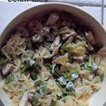 Salade de pâtes-poulet-cèleri-bleu