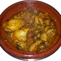 Tajine de poulet au citrons confits et olives