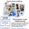 Nouveau site web de l'Atelier de la Grange de Beaucroissant peinture dessin ou manga pour enfants ados et adultes en Isère 38