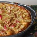 Rhubarbe et sirop d'érable, un clafoutis bien de chez nous, sans gluten