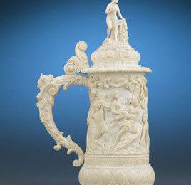 Ivory Artemis and Actaeon Tankard. Circa 1860. 