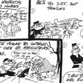 Gaston via Artvif, graphic illustration BD " Les chiffres du jour" vision humoristique