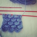 Point "écaille" au tricot ..