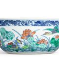 A doucai 'Mandarin Duck and Lotus Pond' bowl, Seal mark and period of Daoguang (1821-1850)
