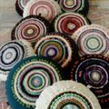 Coussins ronds multicolore