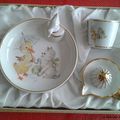 Coffret de naissance en porcelaine