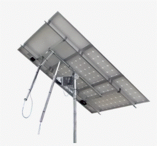 Un tracker solaire 1 axe 1 panneau photovoltaïque