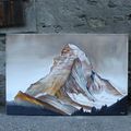 Peinture du Cervin à Zermatt, le Matterhorn